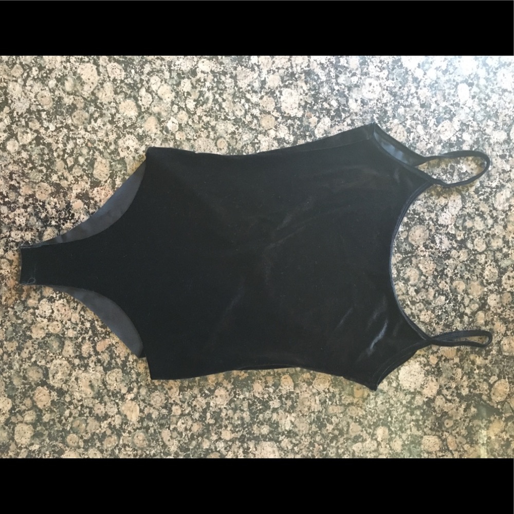 Zara Black Velvet Bodysuit Great Condition